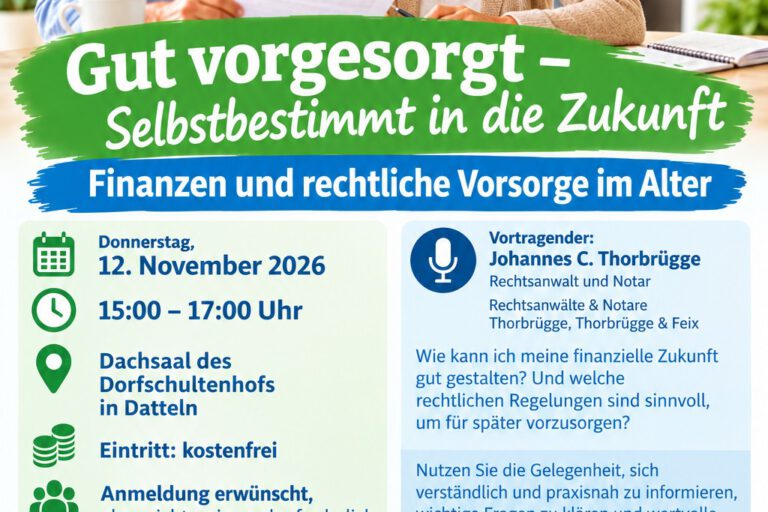 Gut vorgesorgt – Zukunft gestalten